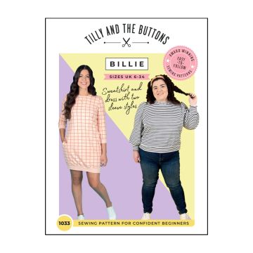 Tilly and the Buttons Sewing Pattern 1033 Billie Sweatshirt or Dress  6-34