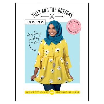Tilly and the Buttons Sewing Pattern 1027 Indigo Smock Top  6-24