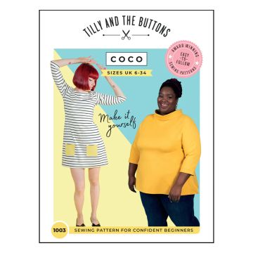 Tilly and the Buttons Sewing Pattern 1003 Coco Breton Top or Dress  6-34