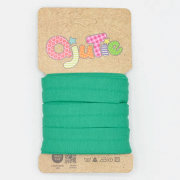 3 Metre Card of Cotton Jersey Bias Tape Grass Green 20mm x 3mtr