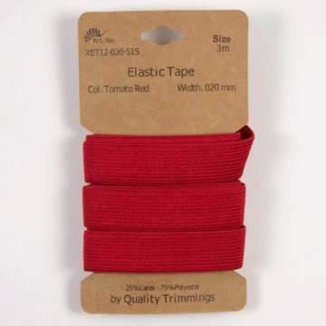3 Metre Card of Cotton Bias Tape Red 20mm x 3mtr