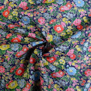 Liberty Clare Rich Tana Lawn Fabric Blue 136cm