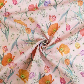Liberty Spring Blooms Tana Lawn Fabric Pink 136cm