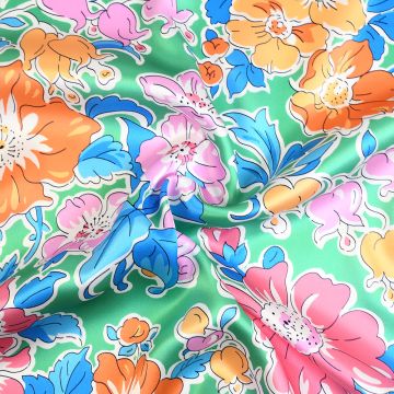 Liberty Clare Rico Silk Satin Fabric Multi 137cm