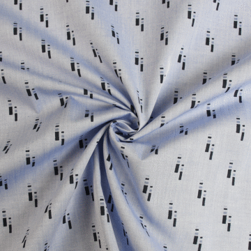Dash Cotton Fabric Blue 150cm
