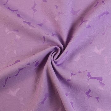 Embossed Cotton Polyester Spandex Jacquard Fabric Lilac 148cm