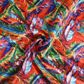 Tropical Polyester Fabric Red 148cm