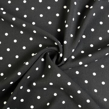 Spot Polyester Crepe Fabric Black 150cm