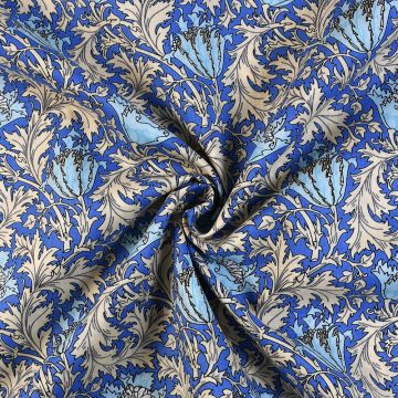 Peter Horton Peony Pima Cotton Lawn Fabric D Blue 140cm