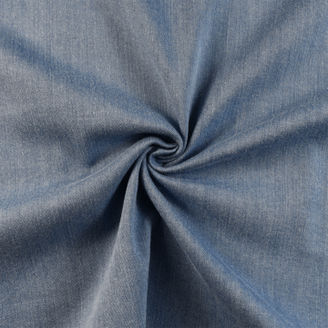 Italian Washed Cotton Denim Fabric Blue 150cm