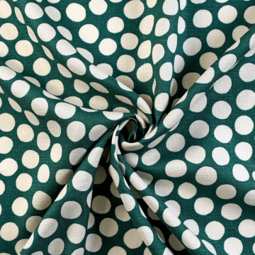 Italian Spotty Textured Viscose Weave Fabric Green 150cm