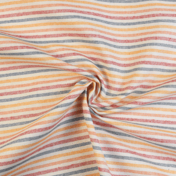 Striped Woven Soft Touch Textured Tablecloth Fabric Multi 140cm