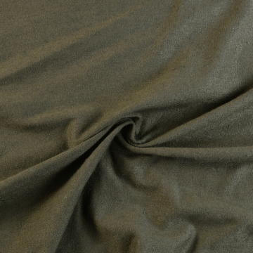 Viscose Linen Elastane Jersey Fabric Khaki 155cm