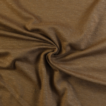 Viscose Linen Elastane Jersey Fabric Toffee 155cm