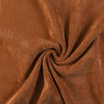 Washed Corduroy Polyester Stretch Fabric 037 Tobacco 150