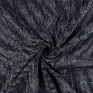 Washed Corduroy Polyester Stretch Fabric 008 Navy 150
