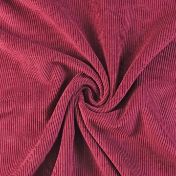 Washed Corduroy Polyester Stretch Fabric 98 Dark Red 150