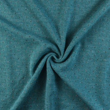 Knitted Jersey Gold Dobby Polyester Fabric 005 Winter Turquoise 150