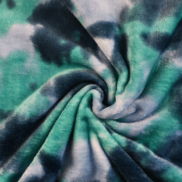 Tie Dye Polyester Cuddle Fleece Fabric 260D Emerald 150