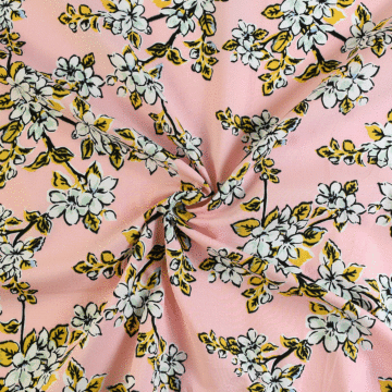 Blossom Cotton Lawn Fabric Pink 150cm