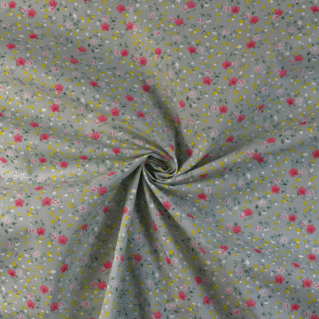 Floating Flowers Polycotton Fabric 110cm