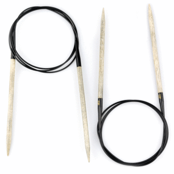 LYKKE 12in Driftwood Fixed Circular Knitting Needles in Grey - 12 Sizes (2mm - 5.50mm)