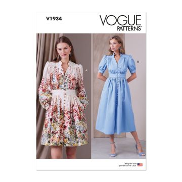 Vogue Sewing Pattern V1934 (B5) Misses' Dress in Two Lengths  8-16