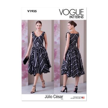 Vogue Sewing Pattern V1935 (B5) Misses' Dress by Julio Cesar  8-16