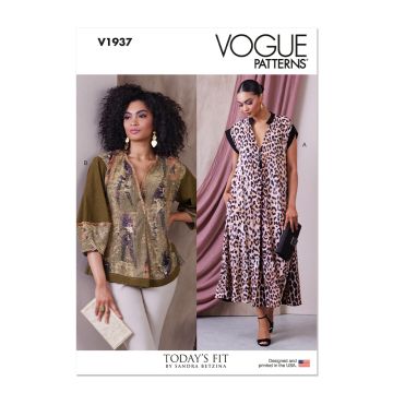 Vogue Sewing Pattern V1937 (A) Misses' Dress & Tunic Sandra Betzina  A-J