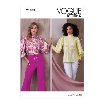 Vogue Sewing Pattern V1939 (B5) Misses' Top  8-16