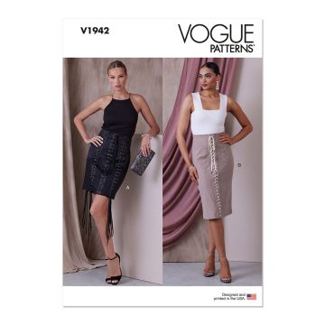 Vogue Sewing Pattern V1942 (A5) Misses' Skirts  6-14