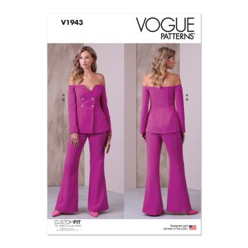 Vogue Sewing Pattern V1943 (B5) Misses' Jacket and Pants  8-16