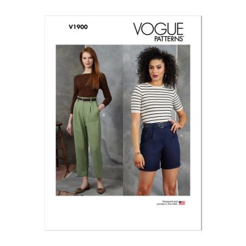 Vogue Sewing Pattern 1900 (B5) - Misses' Shorts and Pants