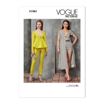 Vogue Sewing Pattern 1901 (A5) - Misses' Tops, Shorts and Pants