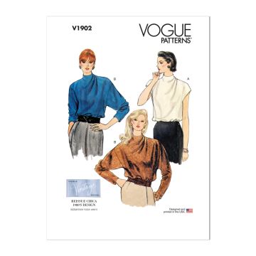Vogue Sewing Pattern 1902 (A5) - Misses' Blouse