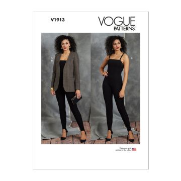 Vogue Sewing Pattern 1913 (B5) - Misses' Blazer and Jumpsuit