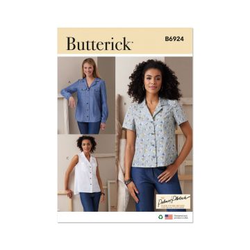 Butterick Sewing Pattern B6924 (B5) Misses' Shirts By Palmer Pletsch  8-16