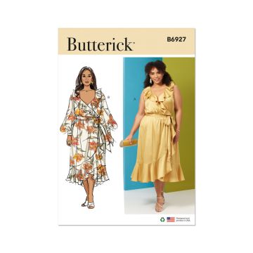 Butterick Sewing Pattern B6927 (W2) Women's Dress and Sash  20W-28W