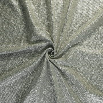Metallic Glitter Polyester Fabric Silver Silver 150cm