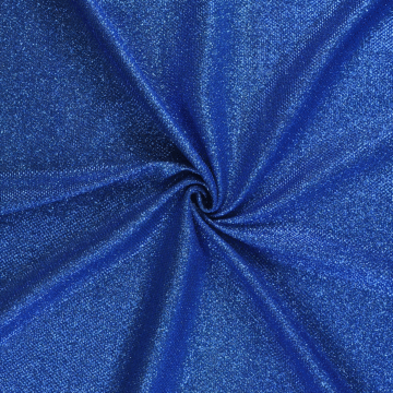 Metallic Glitter Polyester Fabric Cobalt 150cm