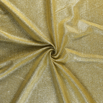 Metallic Glitter Polyester Fabric Gold Ecru 150cm