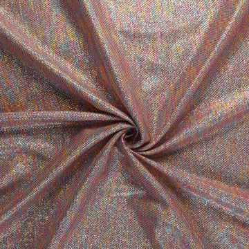 Metallic Glitter Polyester Fabric Blue Pink 150cm