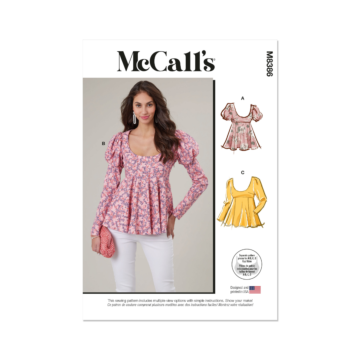 McCalls Sewing Pattern M8386 (D5) Misses' Tops  4-12