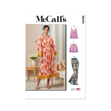 McCalls Sewing Pattern M8392 (K5) Misses' Sleepwear  8-16