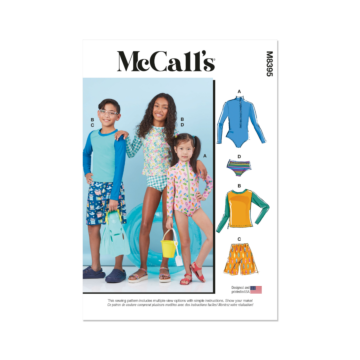 McCalls Sewing Pattern M8395 (CHJ) Girls & Boys Bodysuit Shorts & Bikini  7-14