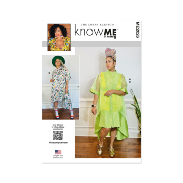 Know Me Sewing Pattern 2026 (K5) Shirtdress & Dress The Corny Rainbow  8-16