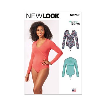 New Look Sewing Pattern 6752 Misses' Knit Bodysuits  XS-XL