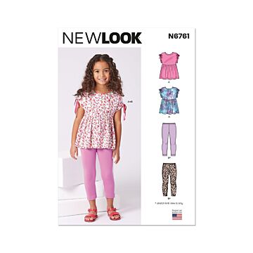 New Look Sewing Pattern 6761 Children's Top and Leggings  3-8