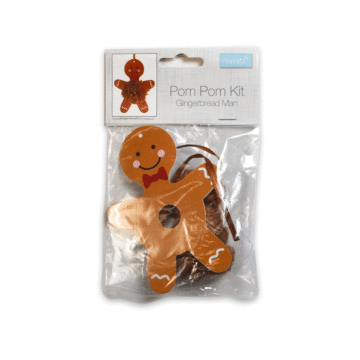 Trimits Pom Pom Kit Gingerbread Man Multi 8.5cm x 12cm