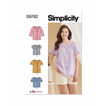 Simplicity Sewing Pattern 9782 (Y5) Misses' Tops  18-26